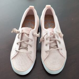 Sperry Women's Blush Pink Canvas Lace-Up Sneakers